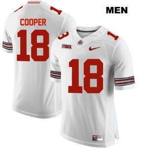 Men's NCAA Ohio State Buckeyes Jonathon Cooper #18 College Stitched Authentic Nike White Football Jersey ND20R76AA